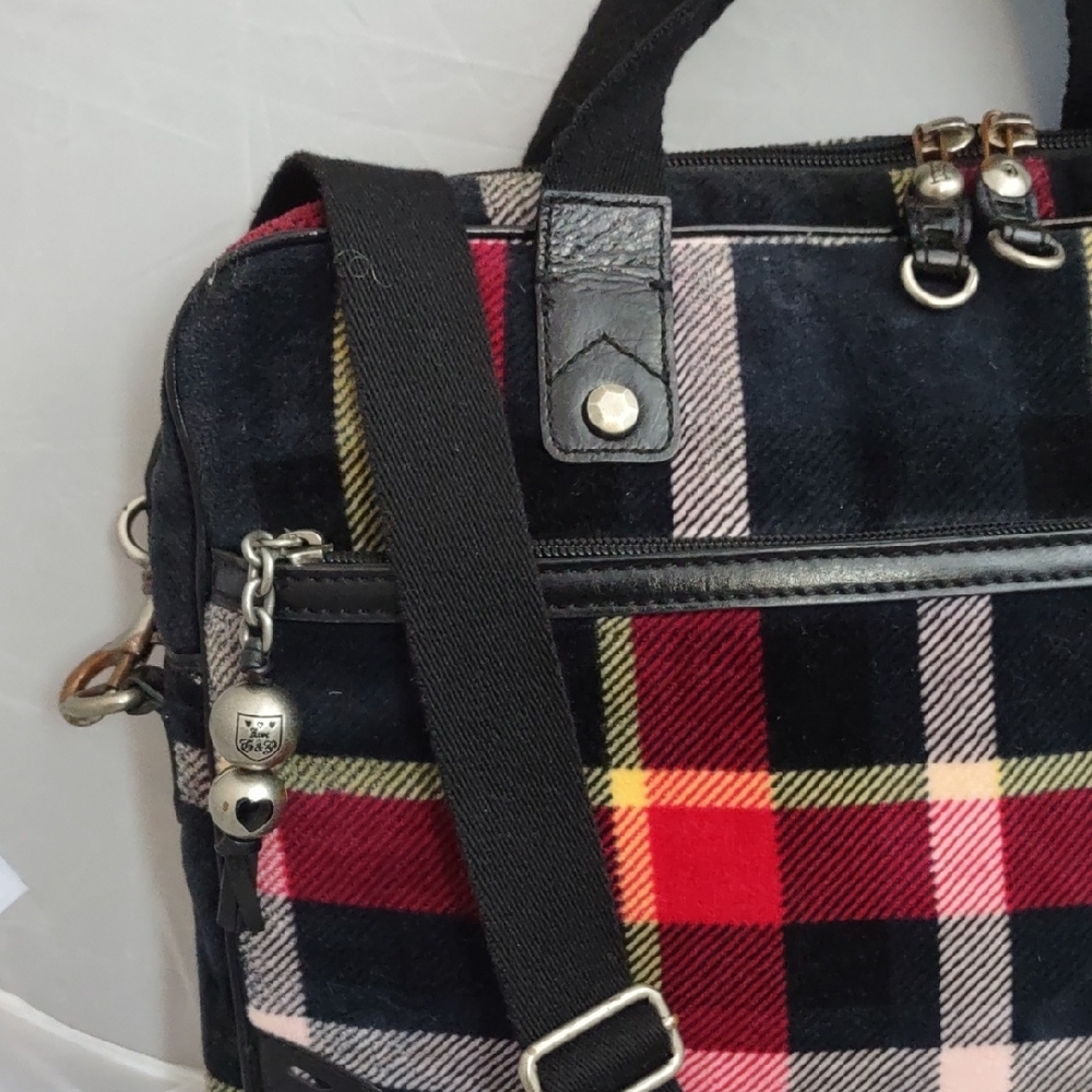 Vintage Juicy Couture Black and Red Plaid Bag - Picture 8 of 13